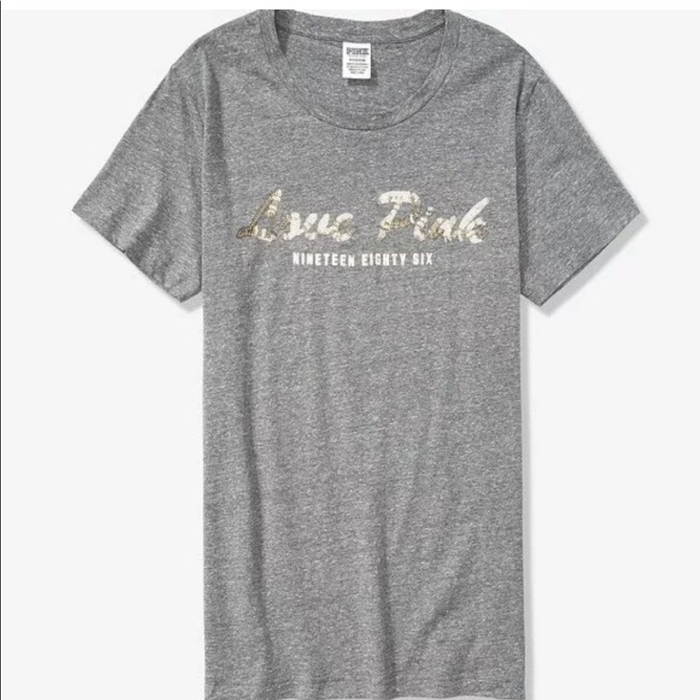 Victoria’s Secret Pink Bling Campus Short Tee XS - Picture 2 of 8